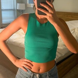 Zara Green Crop Top